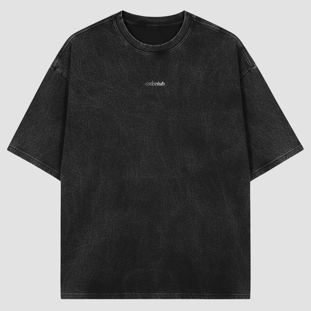 REMERA NOISE- STONE WASH - NEGRA
